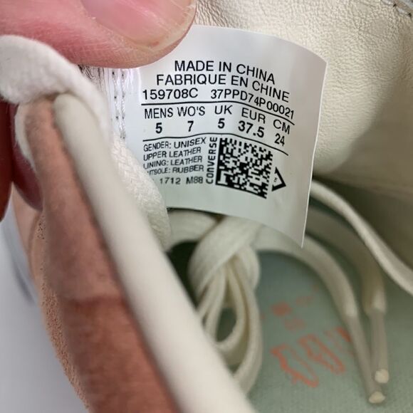 Converse All Star Peach Suede Sneakers - Picture 10 of 10